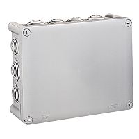 Коробка прямоугольная - 220x170x86 - Программа Plexo - IP 55 - IK 07 - серый - 14 кабельных вводов - 750 °C | код 092062 |  Legrand